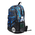 Custom High School Boys Girls Water Resistant Nylon Full Print Luminous Laptop Backpack Bags